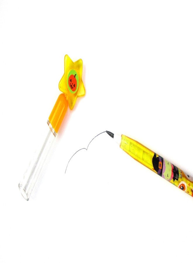 TINYMILLS Halloween Stackable Pencils for Kids - 24 Pack Cute Pumpkin, Ghost & Bat Designs Fun Non-Candy Classroom Prizes, Trick or Treat Party Favors, School Supplies & Goodie Bag Fillers - Image 4